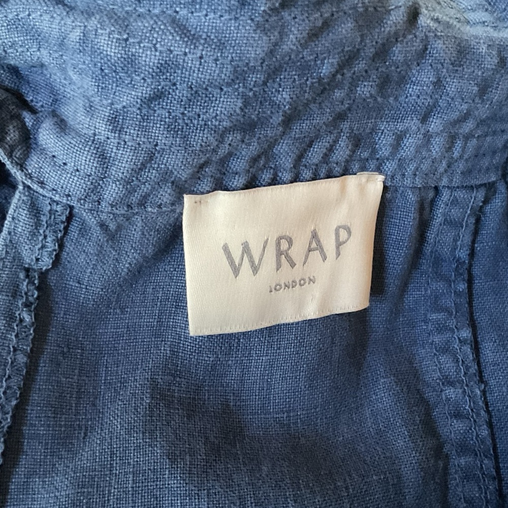 Wrap London linen jumpsuit, blue, 10 - Picture 12 of 12
